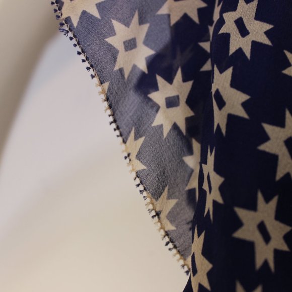 DVF 100% Silk Top Blouse Tassels Western Tank - Picture 6 of 13